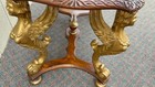 67619 Elegant Figural Carved Coffee Table with Marble Top Winged Angels — photo 8