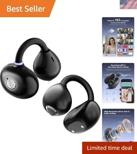 Transformative Open Ear Earbuds - 163 Languages Translation & 48H Bluetooth Play