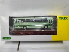 TRIX 24400 SCALA H0 1/87 CARRO PIANALE CON TRASPORTO AUTOBUS VERDE DB EPOCA IV