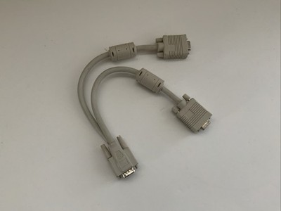 VGA & SVGA splitter cable Y adapter 1 M to 2 F 2 screens from 1 Screen Monitor
