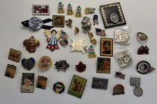 Large Mixed Lot Vintage Lapel Pins USPS APWU Union Patriotic Stamp Enamel