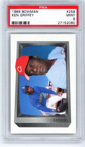 1989 BOWMAN #259 KEN GRIFFEY JR. KEN GRIFFEY SR. PSA 9 Mint Mariners