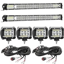 LED Light Bar Kit, 2 20 Inch Slim Light Bars, 4 4 Inch LED 20 Inch 12V Kit