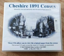 CHESHIRE 1891 Census 7 CDs PDF files - S & N British Data Genealogy / Ancestry