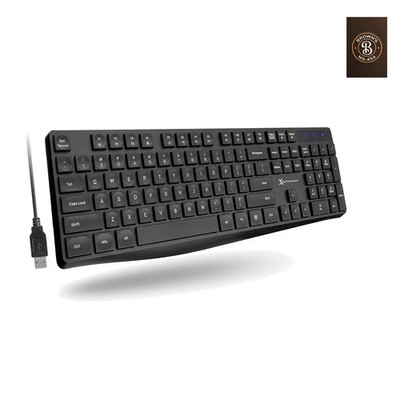 Wired Keyboard - Ultra Slim Full Size Ergonomic Computer Keyboard - Basic USB...