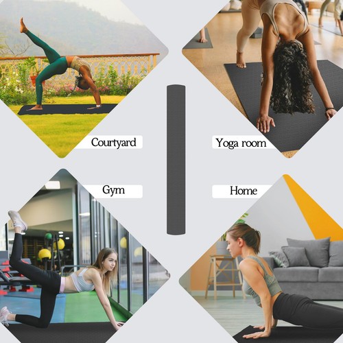 Extra Large Yoga Mat 6'x 4'x 6mm (1/4in) Thick Exercise Mat for Men and Women... - Picture 9 of 9