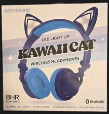 Art  Sound LED Light Up Cat Wireless Headphones Bluetooth 8 Hours NEW In BOX