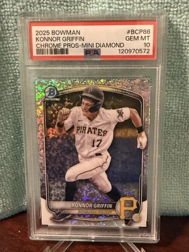 2025 Bowman Chrome Konnor Griffin Mini Diamon Refractor PSA 10 Pirates
