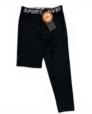 Sports Boys Black Large Youth Single One Leg Compression Tight Pants Leggings