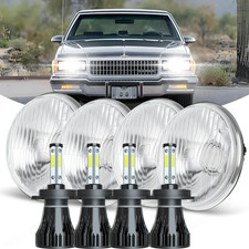 For 1959-1975 Buick LeSabre 4Pcs 5.75" INCH LED Headlights H4 High-Low Lamp kit