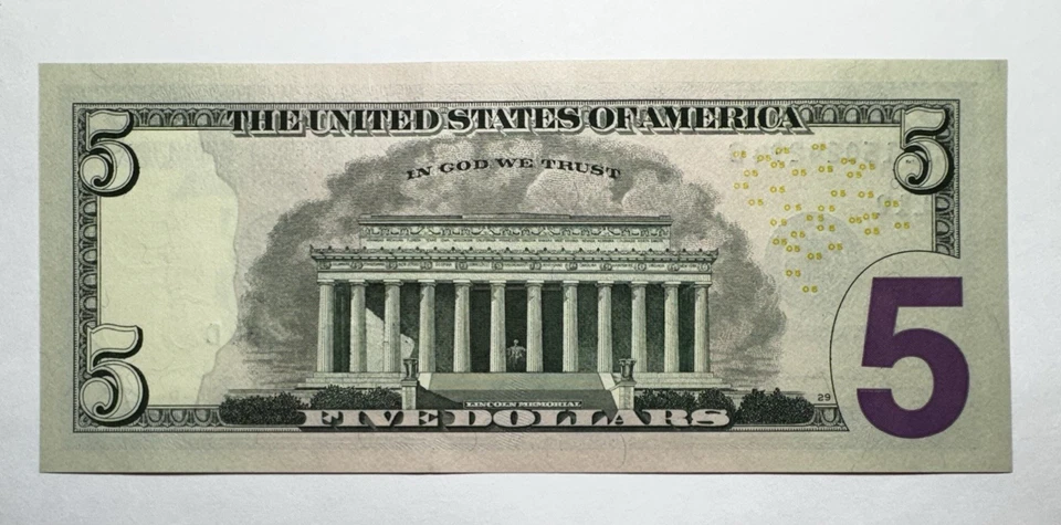 2009 $5 Federal Reserve Note UNC - Image 2 of 2