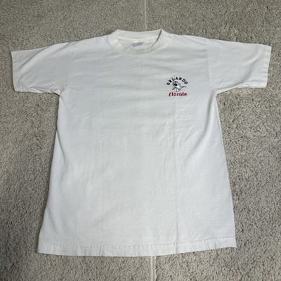 Vintage Orlando Florida Shark Embroidery Single Stich 100% Pre Shrunk Cotton 