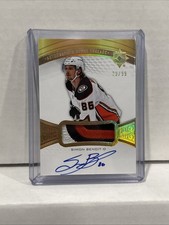 Simon Benoit 29/99 Autographed Debut Threads 2021-22 UD Ultimate Anaheim Ducks 