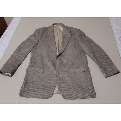 Palm Beach REPP Big Tall Houndstooth Blazer Jacket Mens Made in USA 48L