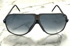 Vintage 80s Safilo Sport Aviator Sunglasses Gray Gradient Italy