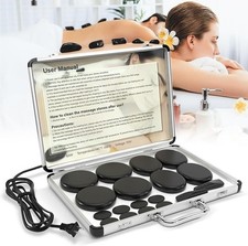 Portable Massage Stone Warmer, 18pcs Basalt Hot Stone Massage Set, Electric Rock