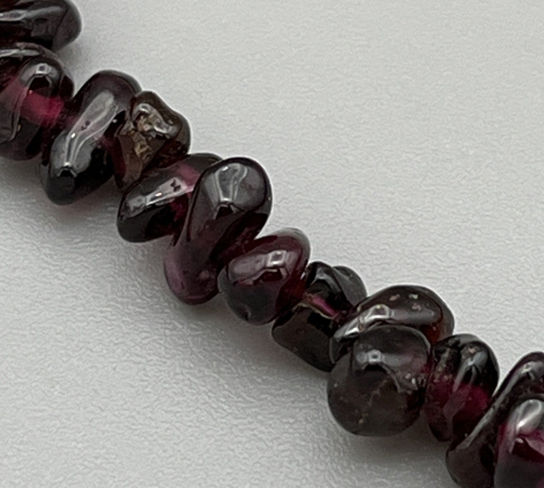 Vintage Natural Garnet Chip Bead Necklace 88cm lo… - image 10