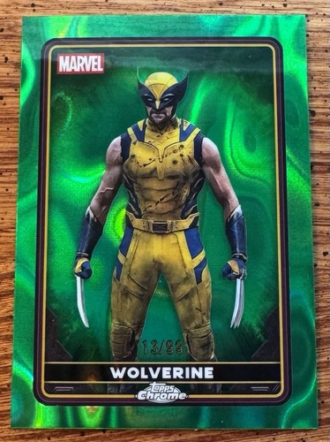 2025 Topps Chrome Deadpool Marvel #30 Wolverine Green Lava Refractor #13/99🔥