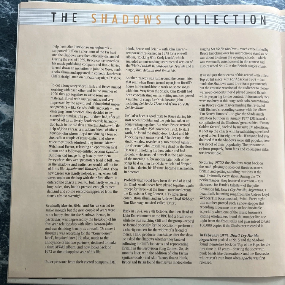 The Shadows Collection 8x 12” Vinyl Records Box Set 8x VG+ Incl Booklet - Изображение 4 из 4