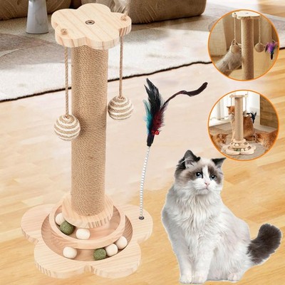 Kratzstamm für Katzen, Holz Katzenkratzbaum Katzenkratzspielzeug Katzenspielzeug
