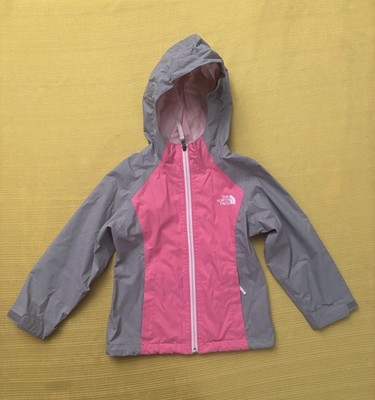 The North Face Girl Osolita Tri Climate Hood Dry Vent Jacket Grey Pink Sz XXS 5