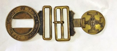 Antique belt buckle ''Scouts of France'' - model ''Be ready'' - brass