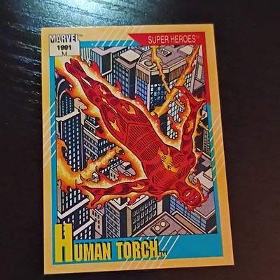 Impel 1991 Marvel Super Heroes Base Set Human Torch #10 Non-Sport Card