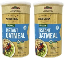 2pk Woodstock Organic Instant Oatmeal 16Oz Whole Grain NonGMO Instant Hot Cereal
