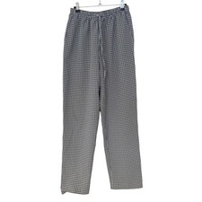 Vintage 80s Black and White Plaid Grid Print Stretchy Pants