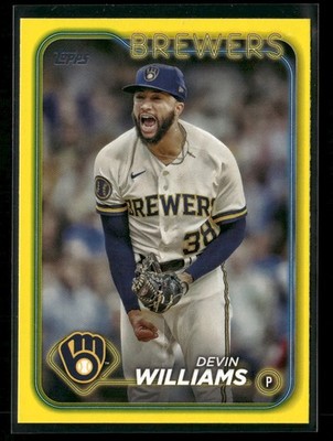 Devin Williams 2024 Topps Yellow #135 Milwaukee Brewers