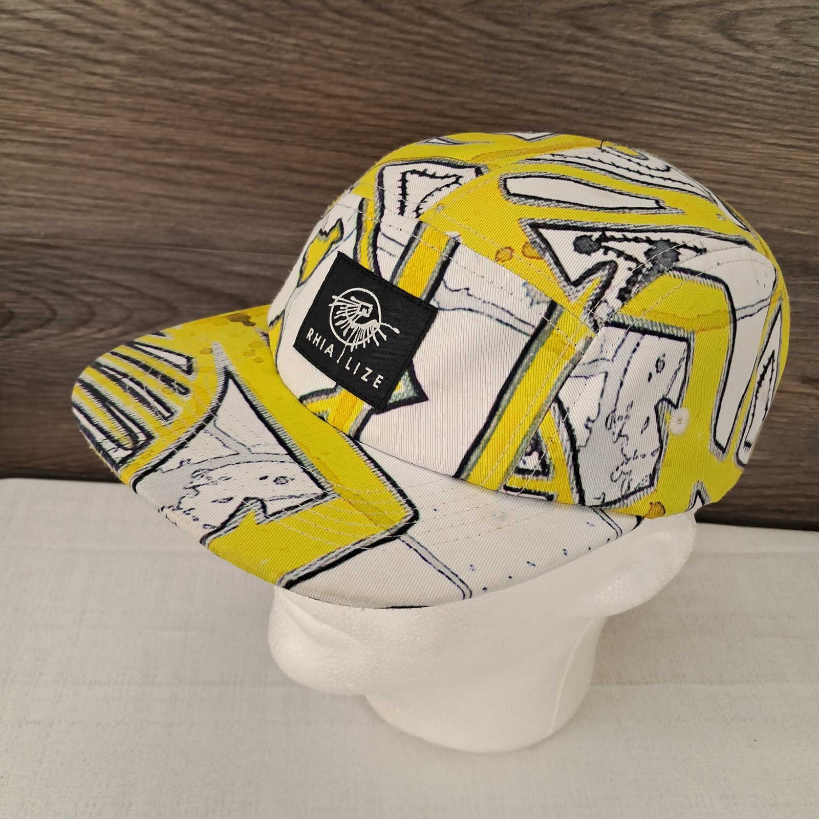 Rhialize Hat Adjustable 5-Panel Cap Abstract Patt… - image 4