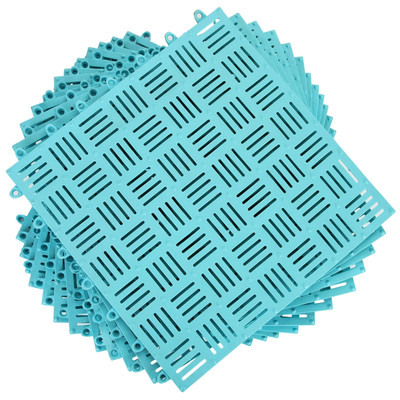12 Pack 12x12 Inch Interlocking Rubber Floor Tiles, Soft PVC Non-Slip Splicin...