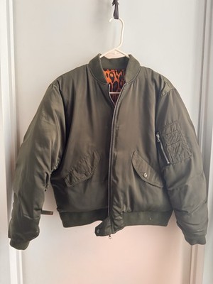 Sandro Green Bomber Down Jacket Size 3