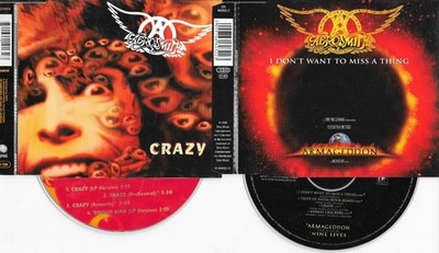2 x AEROSMITH - crazy +  i don t want to miss a thing  - CD s