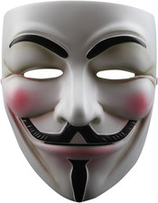 V for Vendetta Mask, Guy Fawkes Quality Anonymous Ideal for Halloween Costume, H