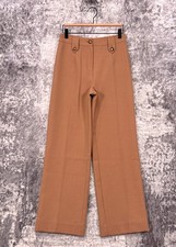 Sezane Yves Trouser Pants 38 / US 6 Womens Wide Leg Wool Blend Twill