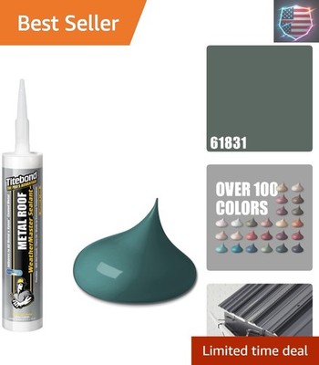 WeatherMaster Metal Roof Sealant, Green    Polymer Caulk for Aluminum, Copper...