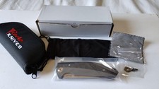 REATE KNIVES, K-1 TITANIUM FRAME LOCK FLIPPER W/MARBLE CARBON FIBER S.O./Discon.