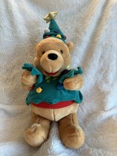 Vintage 90s Disney Exclusive Winnie The Pooh Christmas Tree Plush Toy EUC