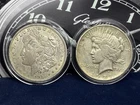 1921 Morgan & High Relief Peace Dollar 2-Coin Set Key Transition Year