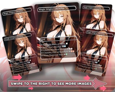 Magic Origins Checklist - 5x Waifu Tokens Custom Cards