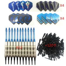 Professional 18g Soft Tip Dart Set + 12pcs Darts 120 Replacement Tips 16 Flight