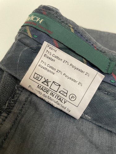 Pantalones chinos para hombre BERWICH Morello gris ajustado talla 46 - Imagen 15 de 15