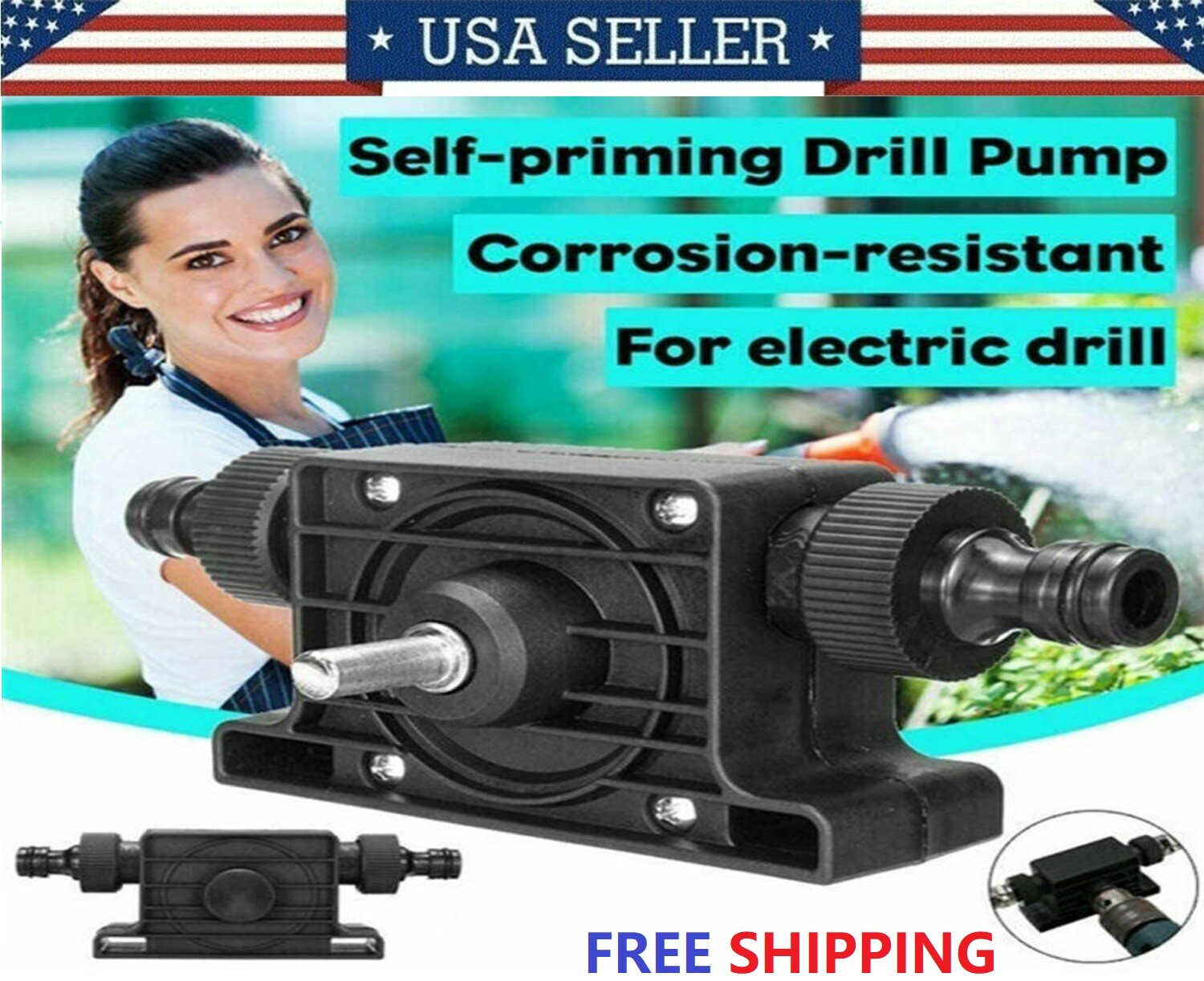 SELFPRIMING TRANSFER OIL FLUID PUMPS ELECTRIC DRILL POWERED WATER DRILL PUMP eBay