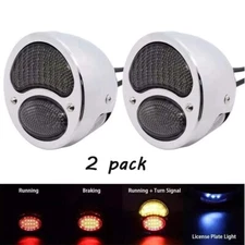 2PCS LED Custom Hot Rat Street Rod Tail Lights W/Turn Signals For Ford Model A