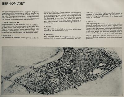 Original 1943 Plan / Karte County of London Plan BERMONDSEY PLAN Alan Mackenzie