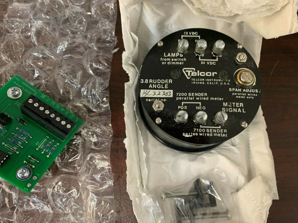 New Telcor 3.8 boat rudder angle sct0342 analog indicator dial gauge ...