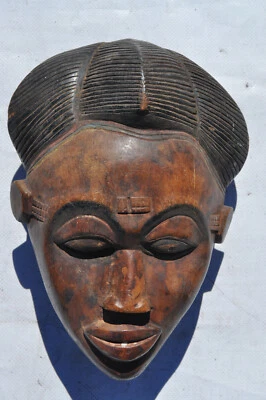 Afrikanische Maske Handarbeit  - Bild 1 von 4