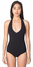 American Apparel Cotton Spandex Jersey Halter One-Piece Leotard RSA8312