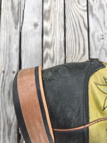 Ariat Sweetwater Black Green Leather Square Toe Cowboy Boots Size 7.5D 10008807 - Picture 6 of 18